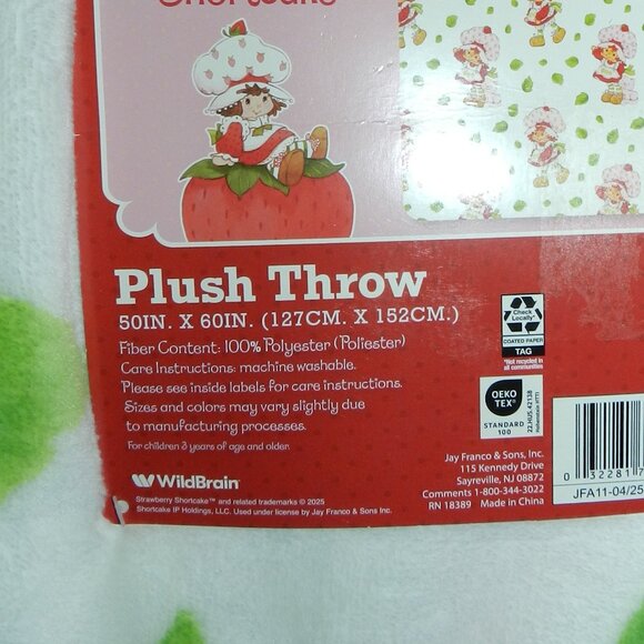 Strawberry Shortcake 🍓🍰Plush Throw/Blanket 2025🍰 50" X 60"🆕⌚📦🏃💨🚚 - Picture 14 of 16